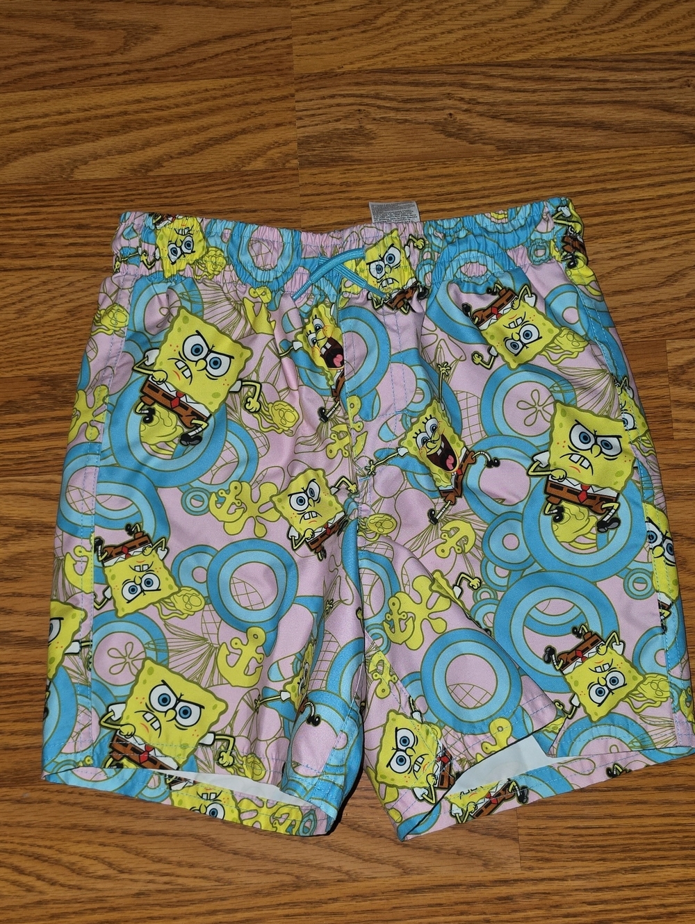 Nickelodeon SpongeBob Multicolor Kids Swim Trunks - Yellow, Blue, Pink